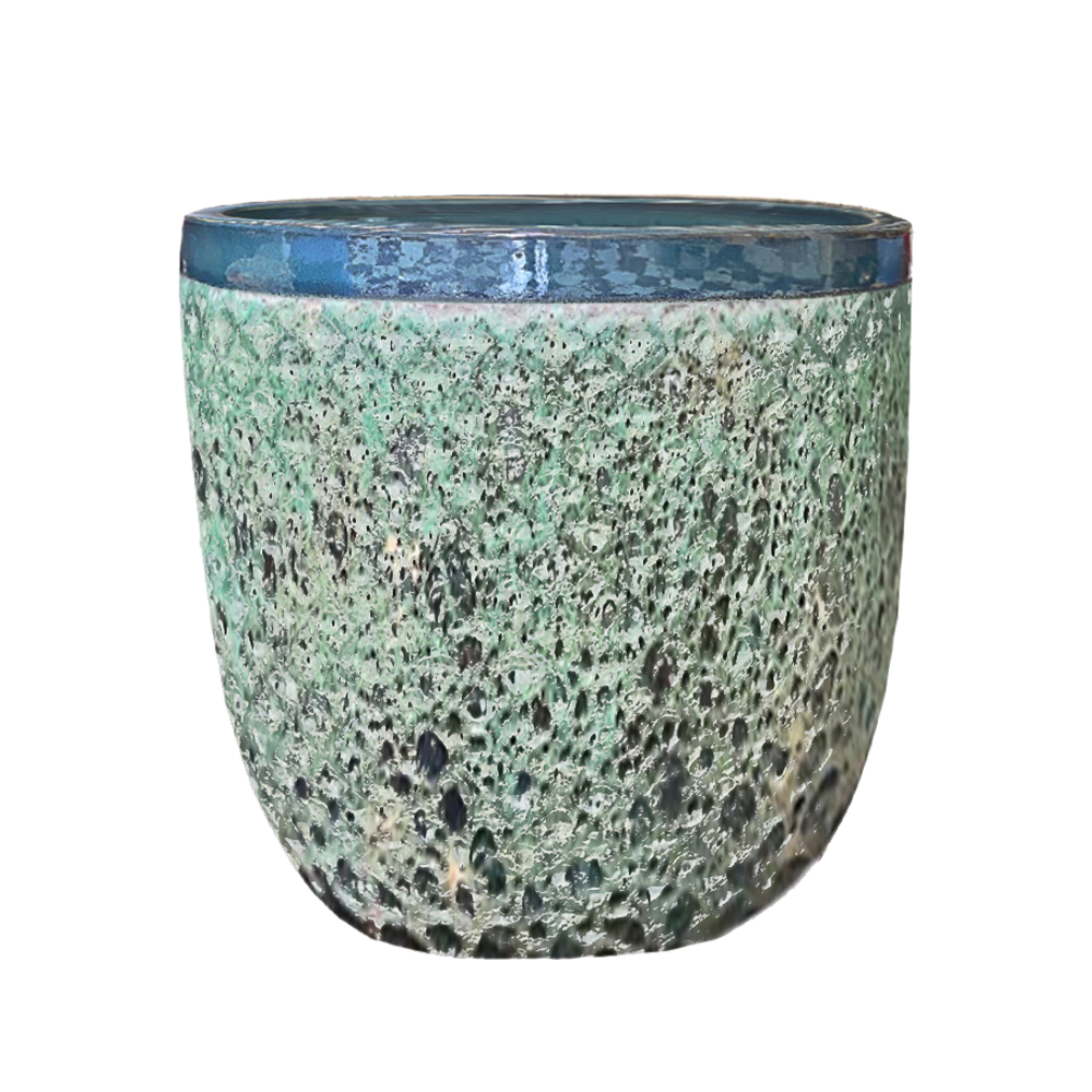 VT.18184C – Lava Turquoise Green – Brown clay – Egg shape